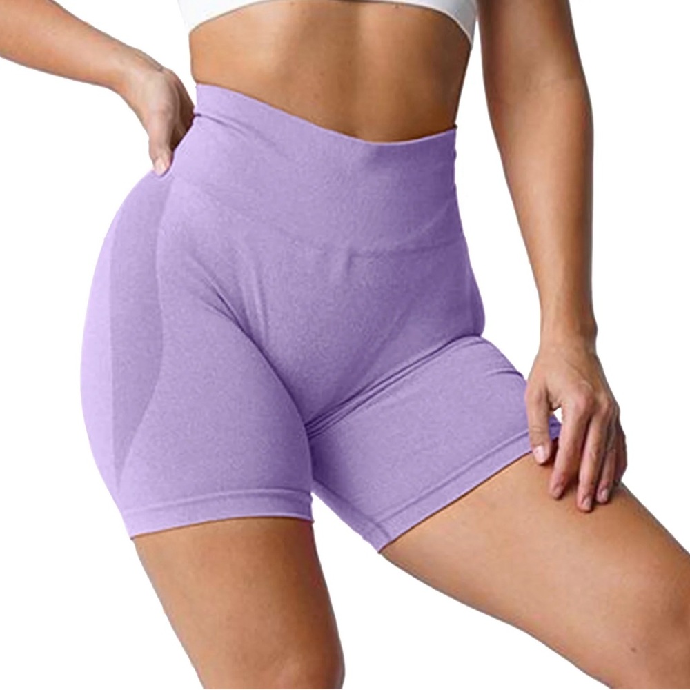 NVGTN Lilac mid rise contour seamless shorts
